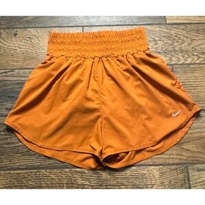 Nike Dri-Fit High Waist Burnt Orange Athletic Shorts Women's Size L